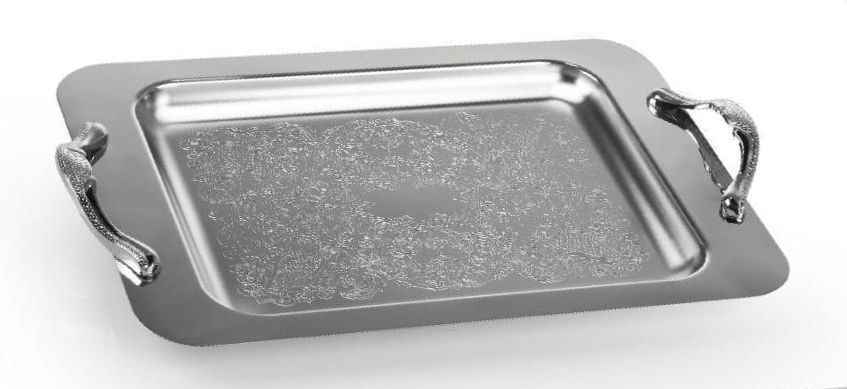 سینی مستطیل نقش دار  سایز  بزرگ تک جعبه