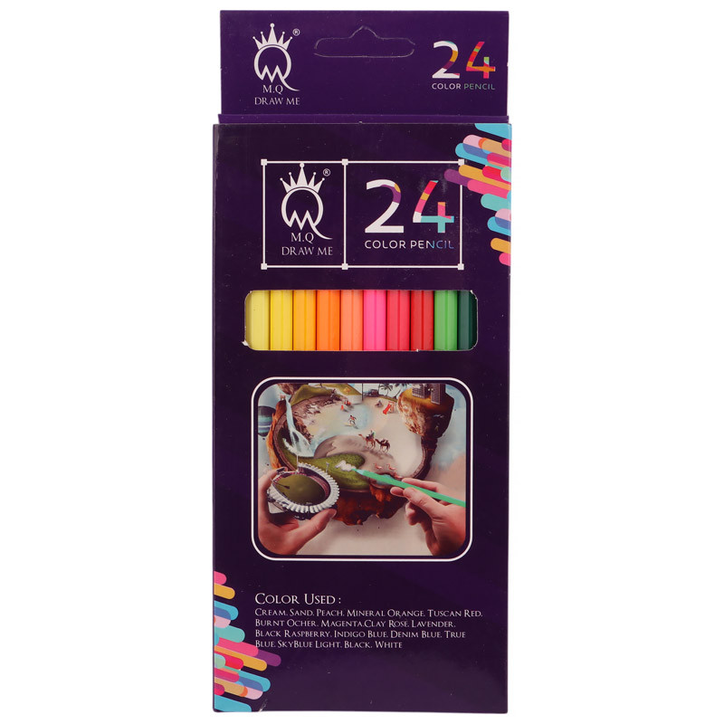 مداد رنگی 24 رنگ ام کیو DRAW ME