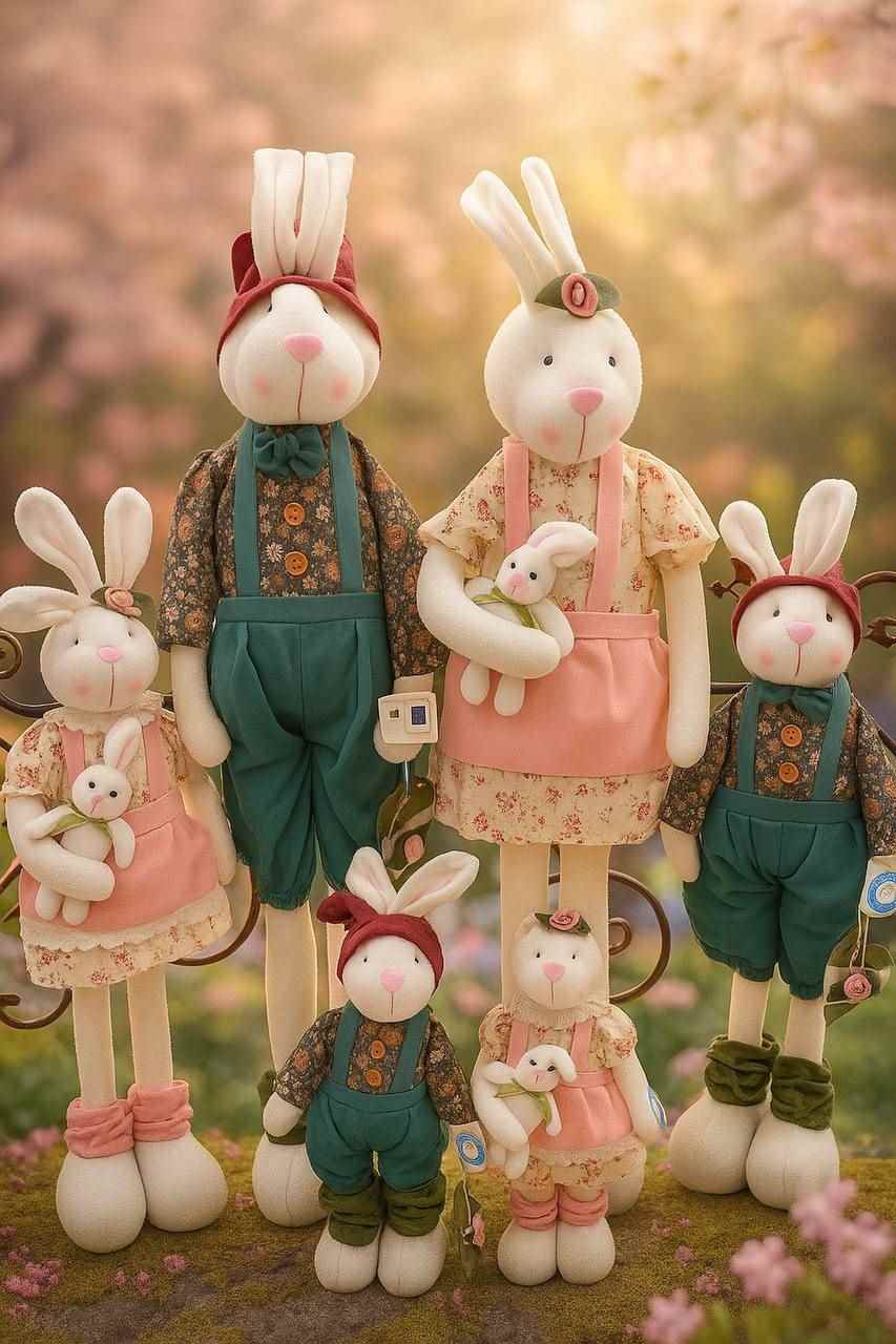 خرگوش دختر پسر آنتنی 45 سانت صورتی 