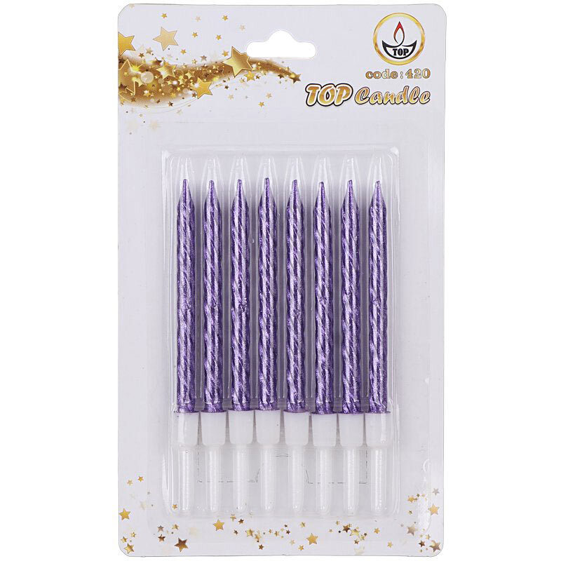 شمع تولد پیچی متالیک تاپ کندل کد 420