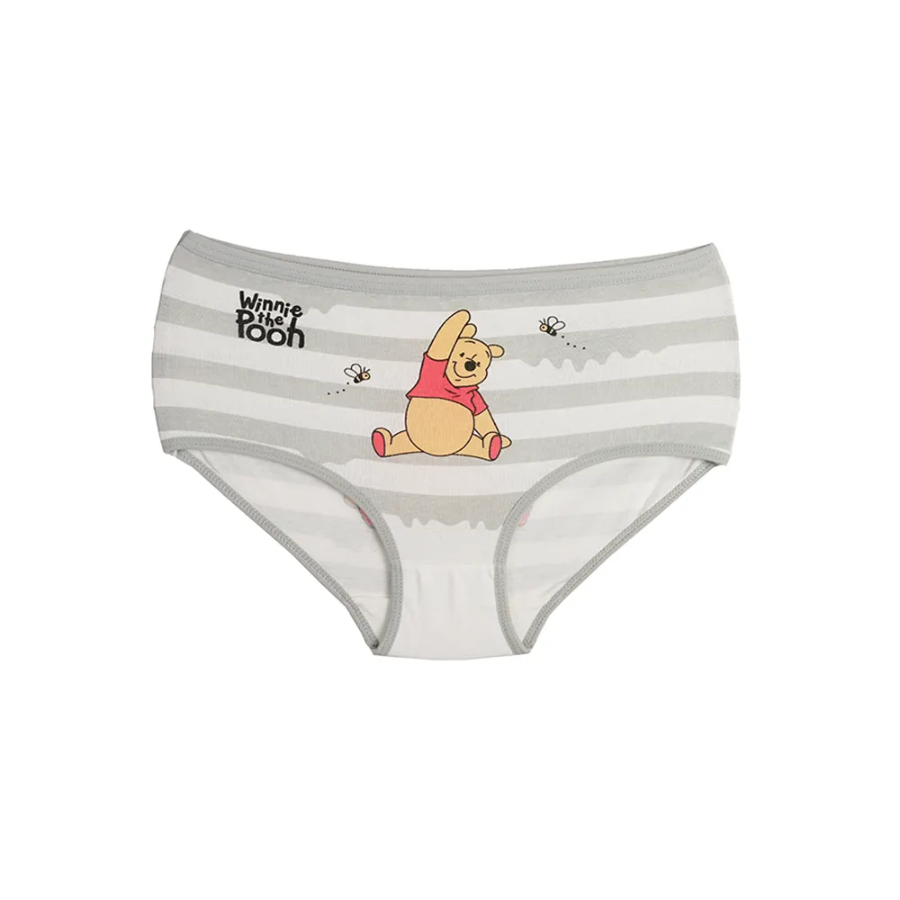 شورت دخترانه اسلیپ چاپی طرح راه راه و پو POOH سایز فری