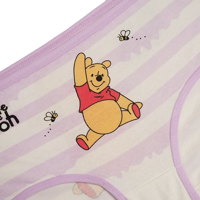 شورت دخترانه اسلیپ چاپی طرح راه راه و پو POOH سایز فری