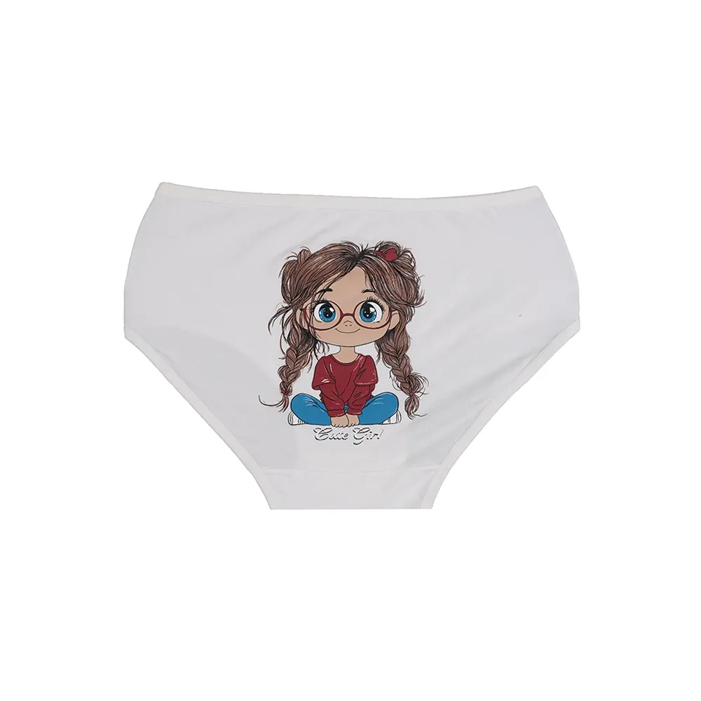 شورت اسلیپ زنانه نخی چاپی طرح دختر بچه بانوسایز 2XL