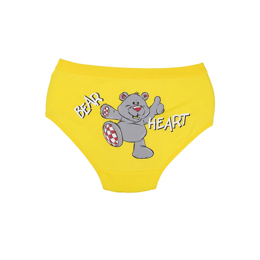 شورت زنانه اسلیپ نخی کش پهن طرح Bear Heart سایز XL بانوسا