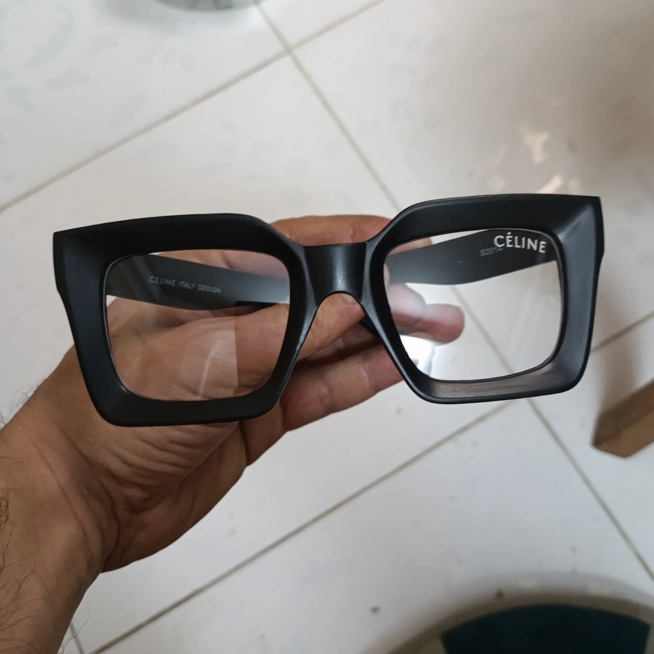 عینک بلوکات سلین فریم مستطیلی شفاف شیشه بی رنگ UV400