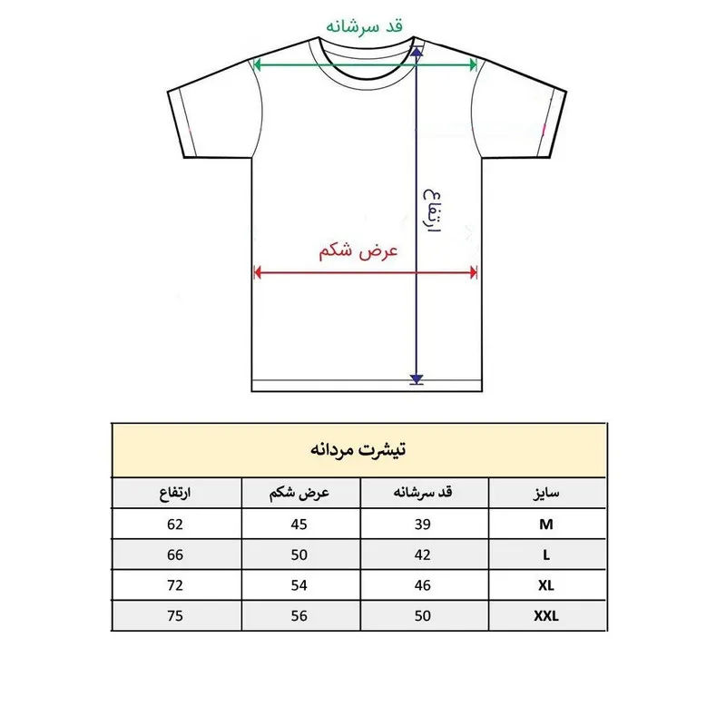 تیشرت آستین کوتاه مردانه پاد آفرین مدل لوورین کد 1064 یقه گرد نخ و پلی استر