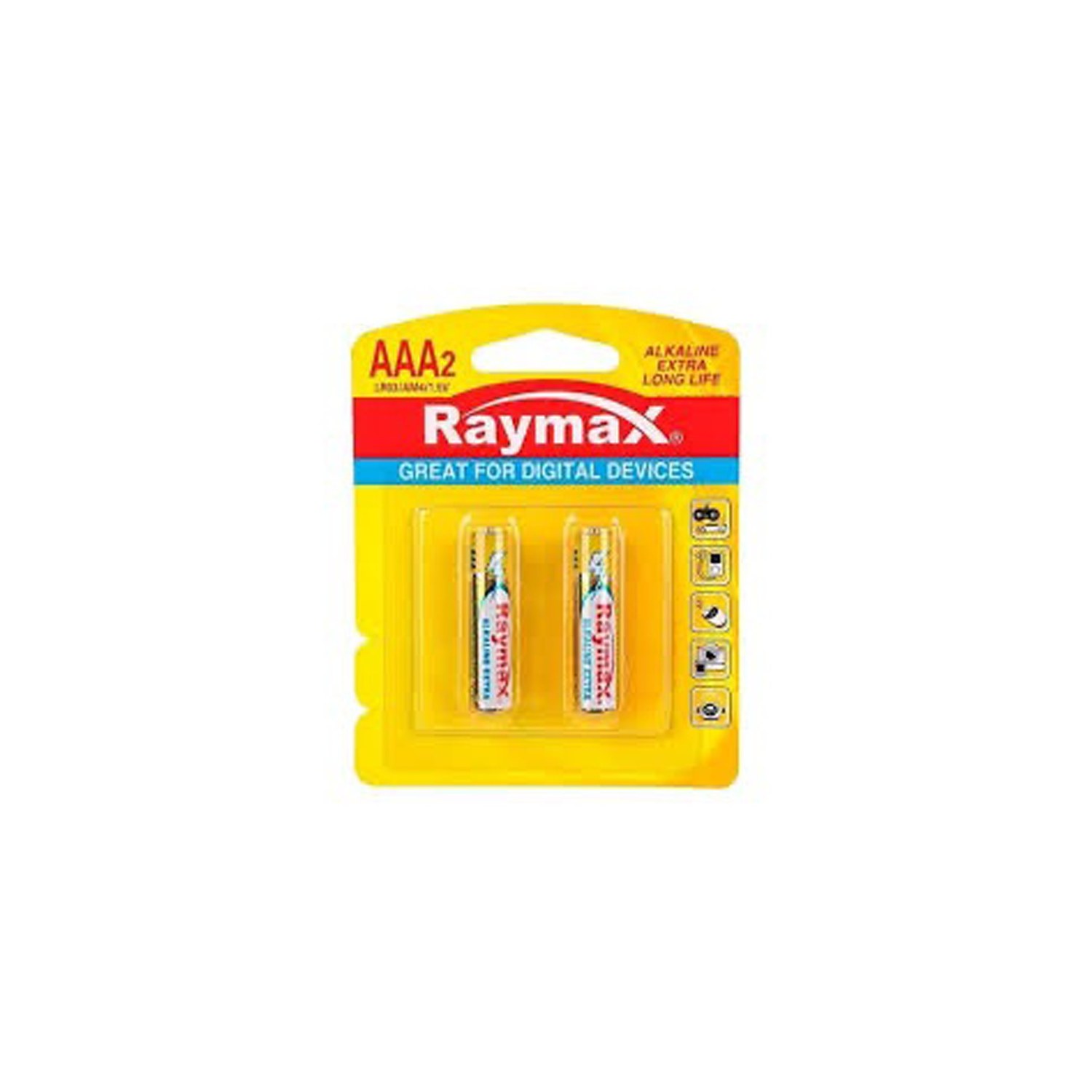 باتری نیم قلمی آلکالاین Raymax بسته دوتایی