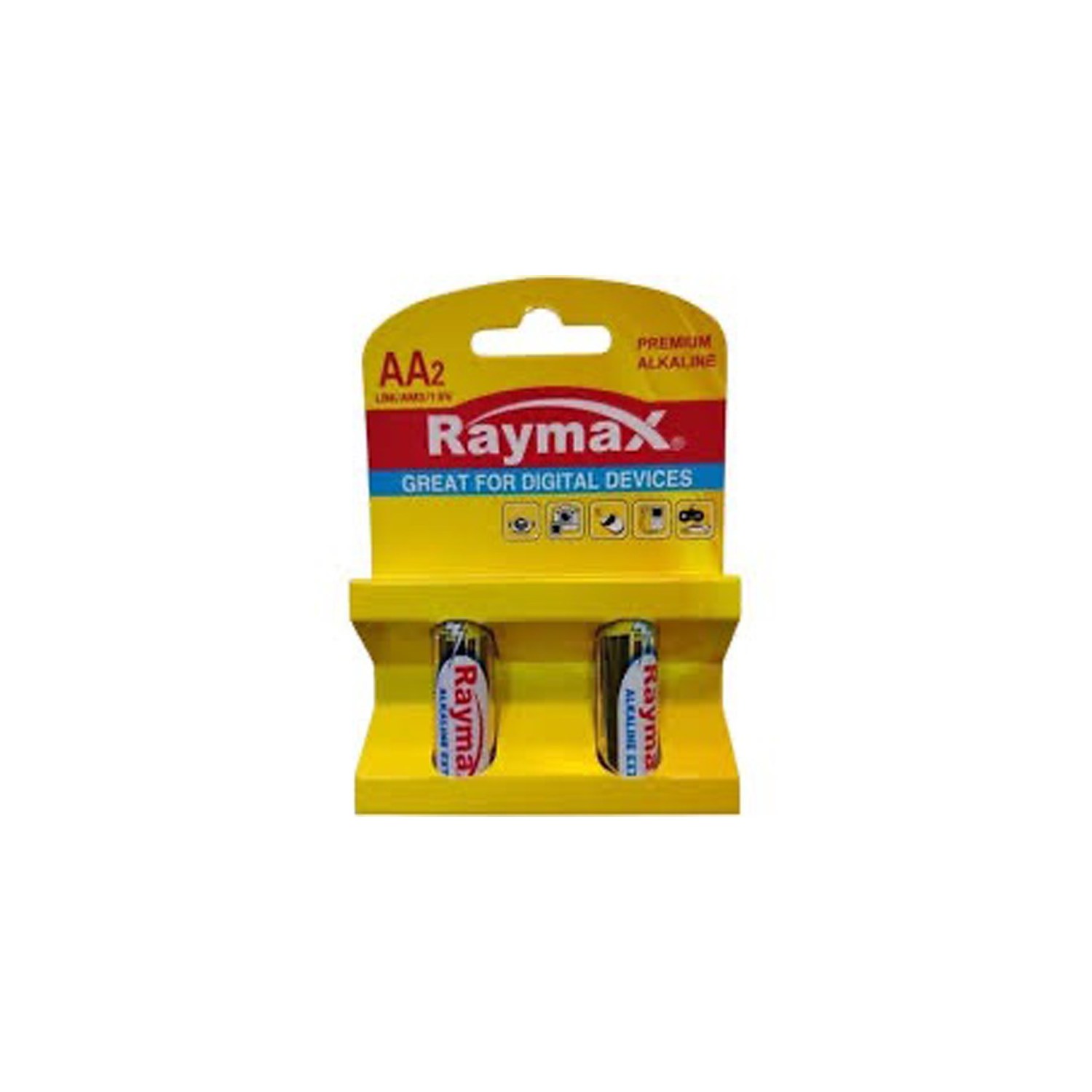باتری نیم قلمی آلکالاین Raymax بسته دوتایی