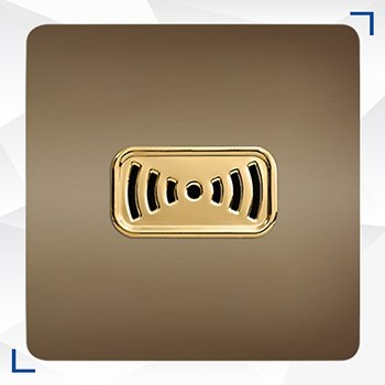 کلید و پریز آسیا مدل کریستال بژ زه طلایی