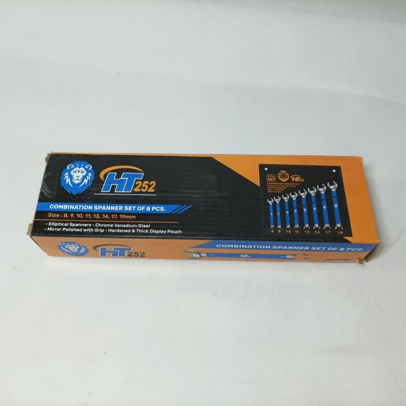 آچار یکسر تخت و یکسر رینگی مدل 8cs مجموعه 8 عددی