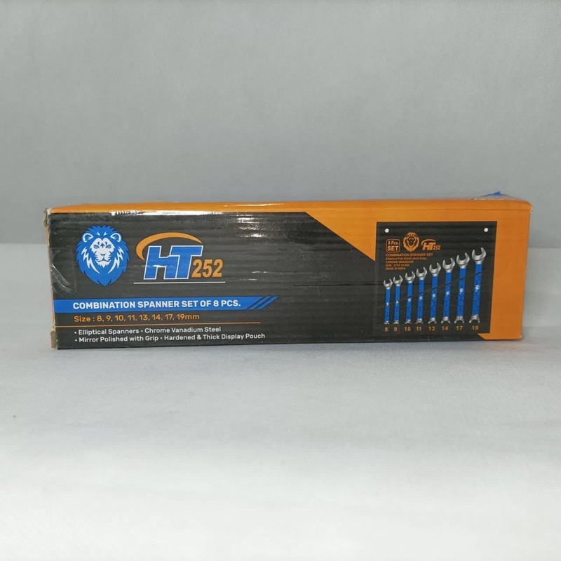 آچار یکسر تخت و یکسر رینگی مدل 8cs مجموعه 8 عددی