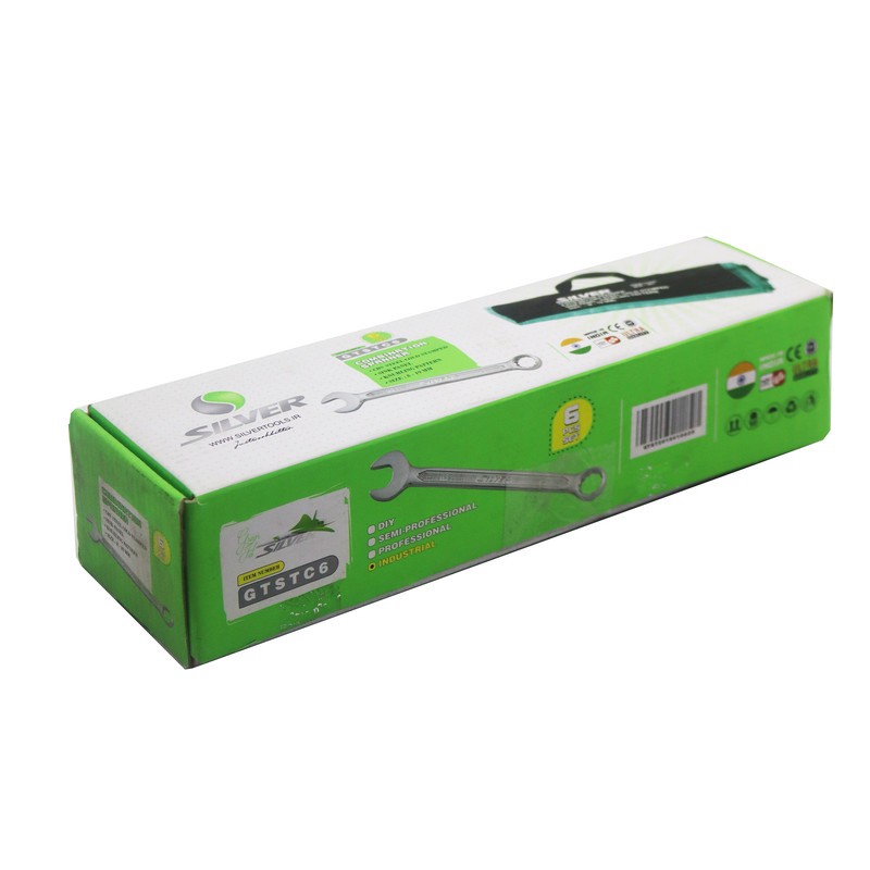 آچار یکسر تخت و یکسر رینگی سیلور مدل YP-GTSTC6 8-19MM مجموعه 6 عددی