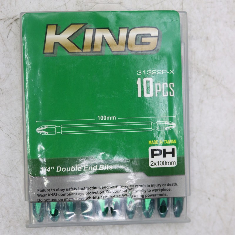 سری پیچ گوشتی دو سر چهار سو کینگ مدل YP-2 100MM مجموعه 10 عددی