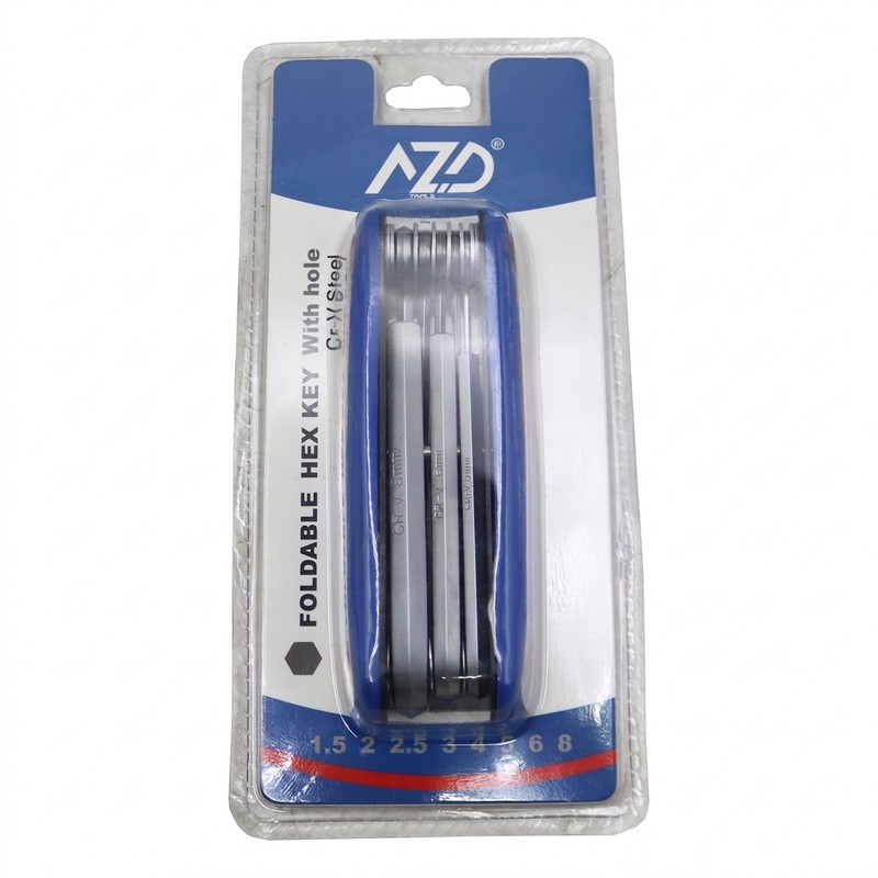 آچار آلن شش گوش ای زد دی کد YP-8PCS مجموعه 8 عددی