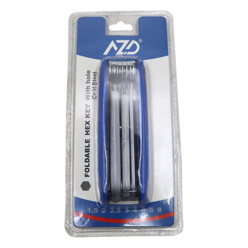 آچار آلن شش گوش ای زد دی کد YP-8PCS مجموعه 8 عددی