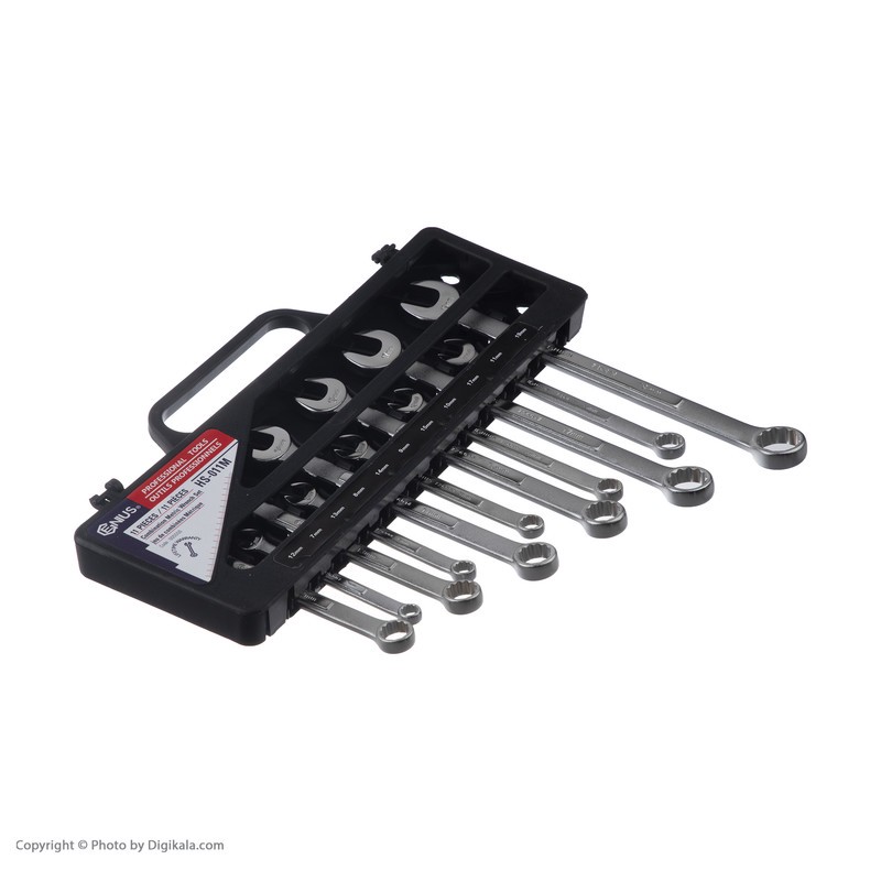 مجموعه 11 عددی آچار یکسر رینگی یکسر تخت جنیوس تولز مدل HS-011M