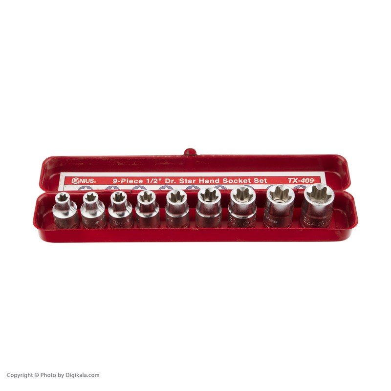 سری بکس E جنیوس تولز مدل tx-409 کد 34 مجموعه 9 عددی