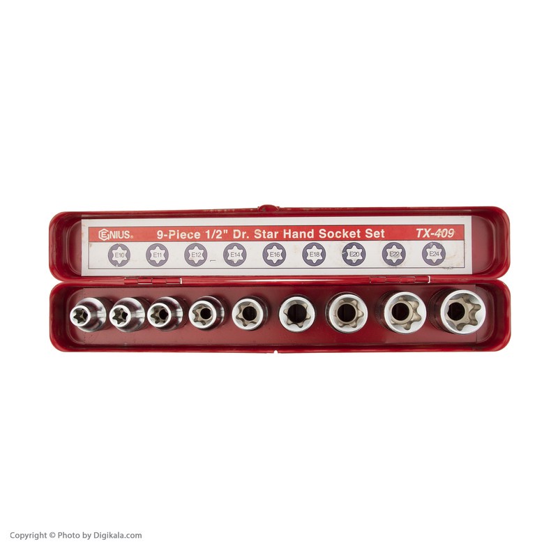 سری بکس E جنیوس تولز مدل tx-409 کد 34 مجموعه 9 عددی