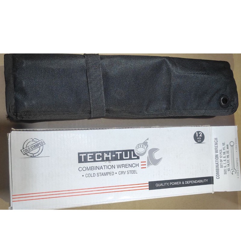 مجموعه 12 عددی آچار یکسر تخت و یکسر رینگی تچ تول مدل TECH-12