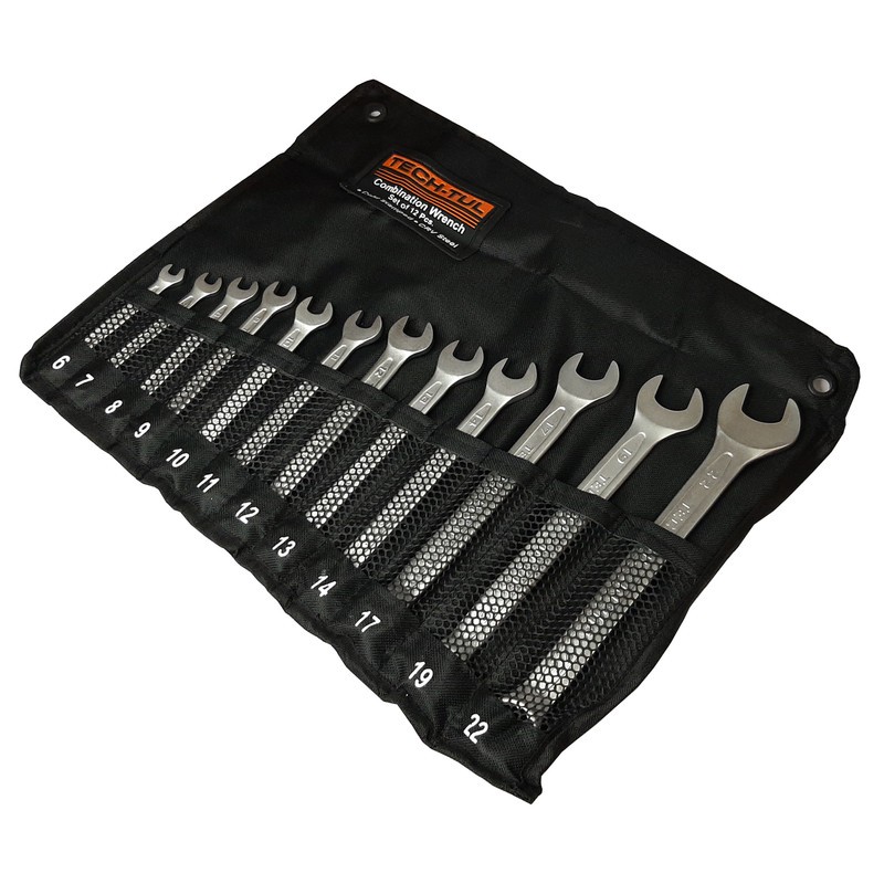 آچار یکسر تخت و یکسر رینگی تچ تول مدل TK-12 مجموعه 12 عددی