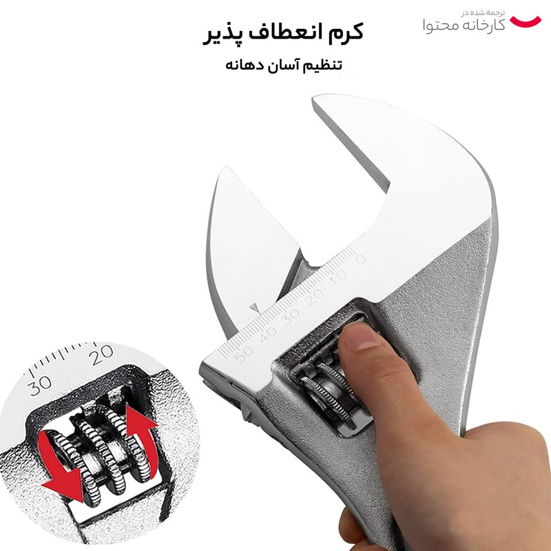 آچار فرانسه جتک مدل YP-040112-300MM سایز 12 اینچ