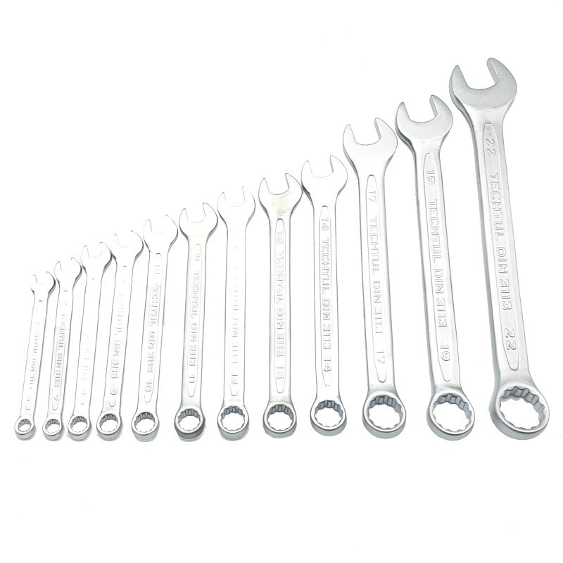 آچار یکسر تخت و یکسر رینگی تک تول مدل cRV STEEL مجموعه 12 عددی