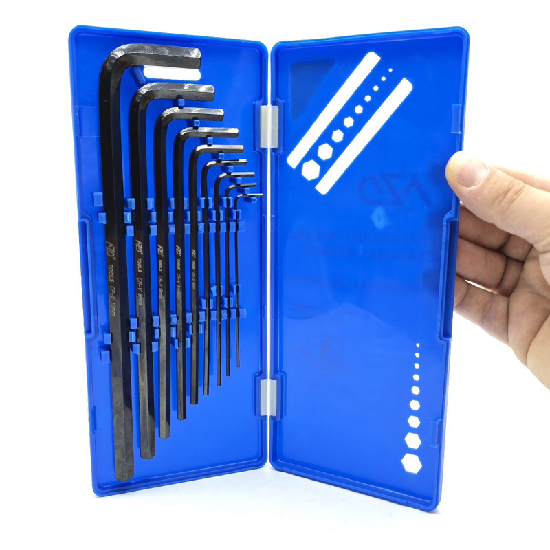 آچار آلن شش گوش راویکس مدل AZD-TOOLS-9PCS سایز 1.5الی 10 میلی متر مجموعه 9 عددی