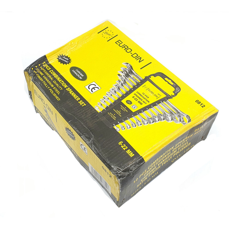 آچار یکسر تخت و یکسر رینگی ایرو مدل EU-12 مجموعه 12 عددی
