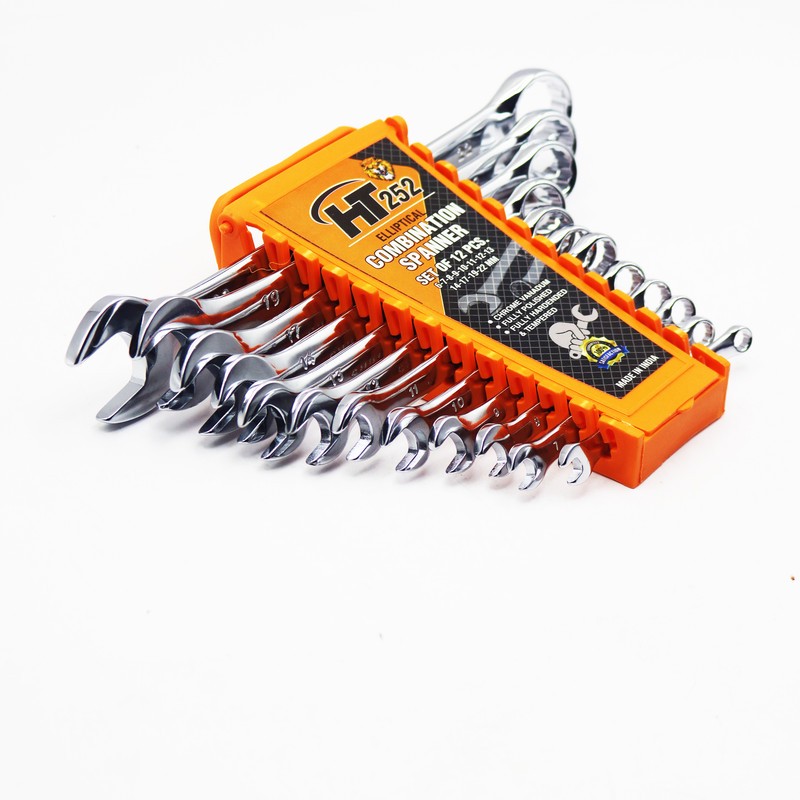 آچار یکسر تخت و یکسر رینگی اچ تی مدل YP-HT252-PPELEKANI مجموعه 12 عددی