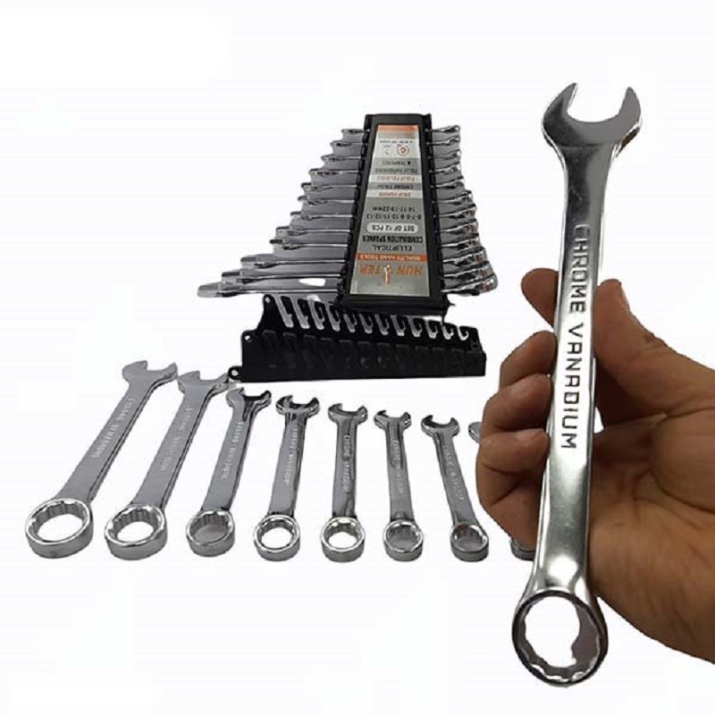 آچار یکسر تخت و یکسر رینگی هانتر مدل 22-6-2 مجموعه 12 عددی