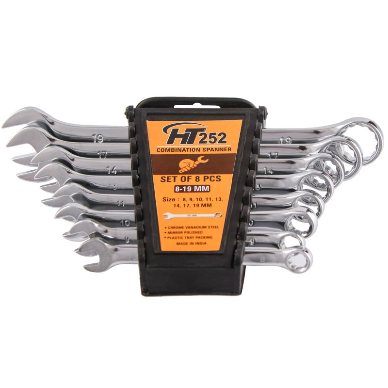 آچار یکسر تخت یکسر رینگی اچ دی مدلkpt-8 مجموعه 8 عددی