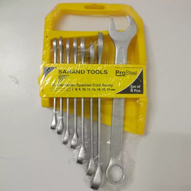 آچار یکسر تخت و یکسر رینگی سهند تولز مدل YP-8PCS مجموعه 8 عددی