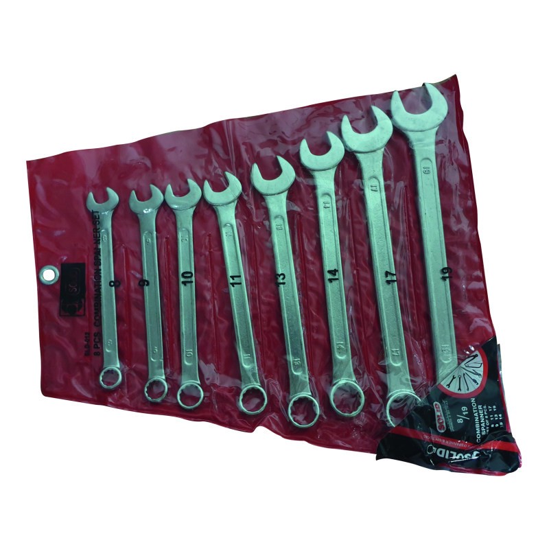 آچار یکسر تخت و یکسر رینگی مدل so8 مجموعه 8 عددی
