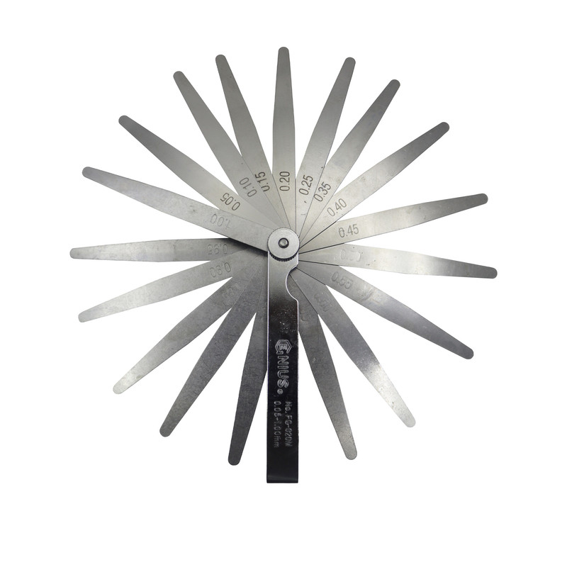 آچار فیلر جنیوس تولز مدل YP-FG-020M0.05-1.00MM مجموعه 20 عددی