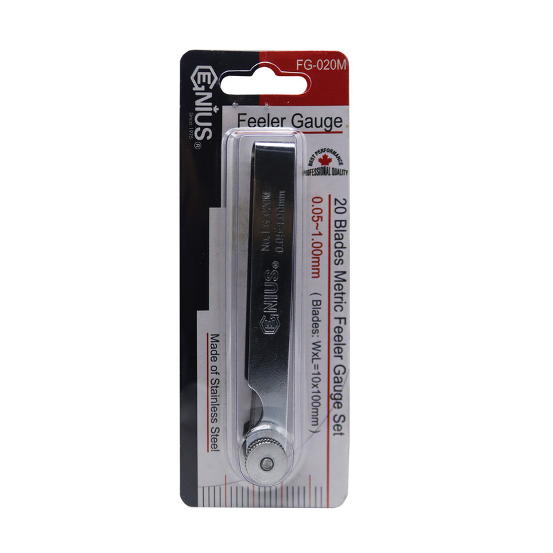 آچار فیلر جنیوس تولز مدل YP-FG-020M0.05-1.00MM مجموعه 20 عددی