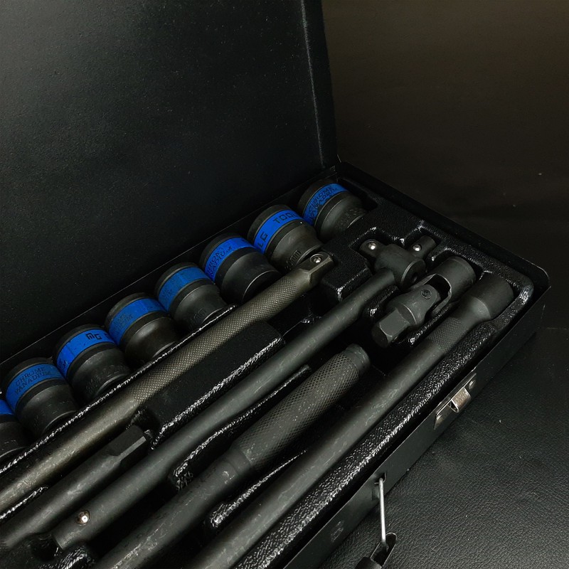 آچار و سری بکس فشار قوی ام ال جی تولز مدل AQZ-7319 سایز 1 2 اینچ مجموعه 24 عددی