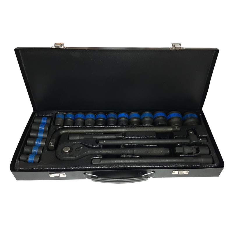 آچار و سری بکس فشار قوی ام ال جی تولز مدل AQZ-7319 سایز 1 2 اینچ مجموعه 24 عددی