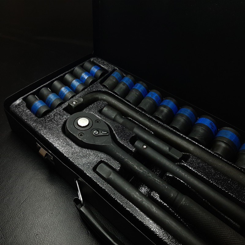 آچار و سری بکس فشار قوی ام ال جی تولز مدل AQZ-7319 سایز 1 2 اینچ مجموعه 24 عددی