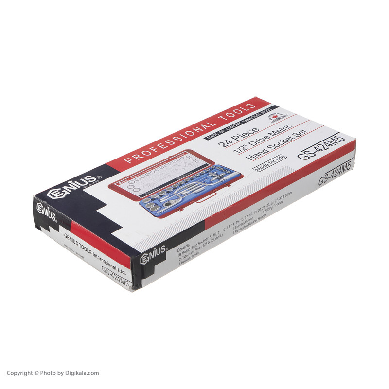 جعبه بکس جنیوس تولز مدل GS-424M5 مجموعه 24 عددی