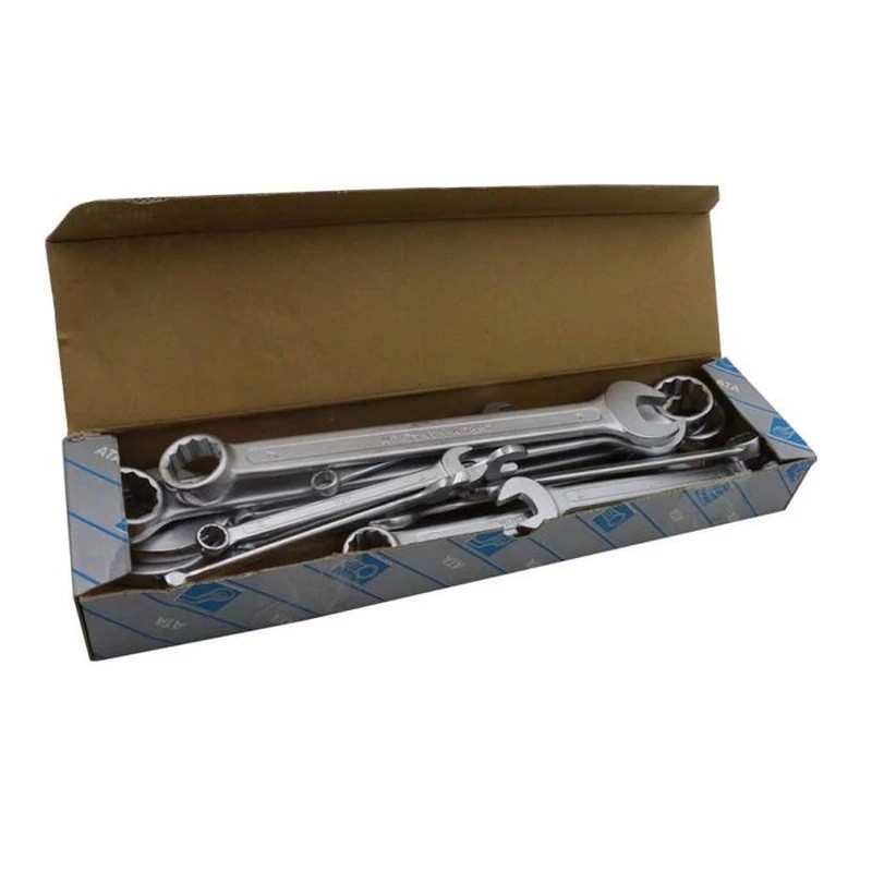 آچار یکسر تخت و یکسر رینگی آتا مدل YP-012 مجموعه 12 عددی