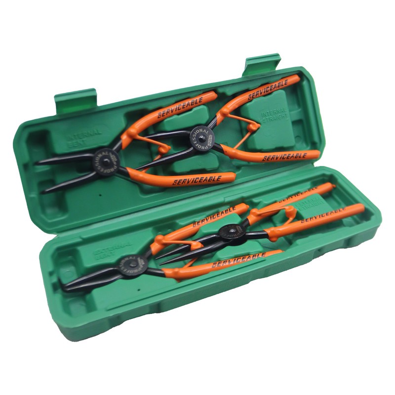 انبر خار جمع کن و باز کن سروی سیبل مدل YP-CIRCLIP PLIERS--7INCH سایز 7 اینچ مجموعه 4 عددی