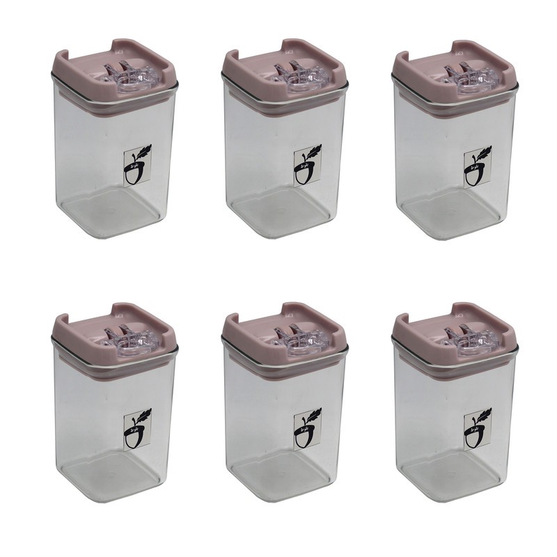 ست جای ادویه 6 پارچه مدل بلوط کد YP-SIZE2-7.5x7.5x13CM