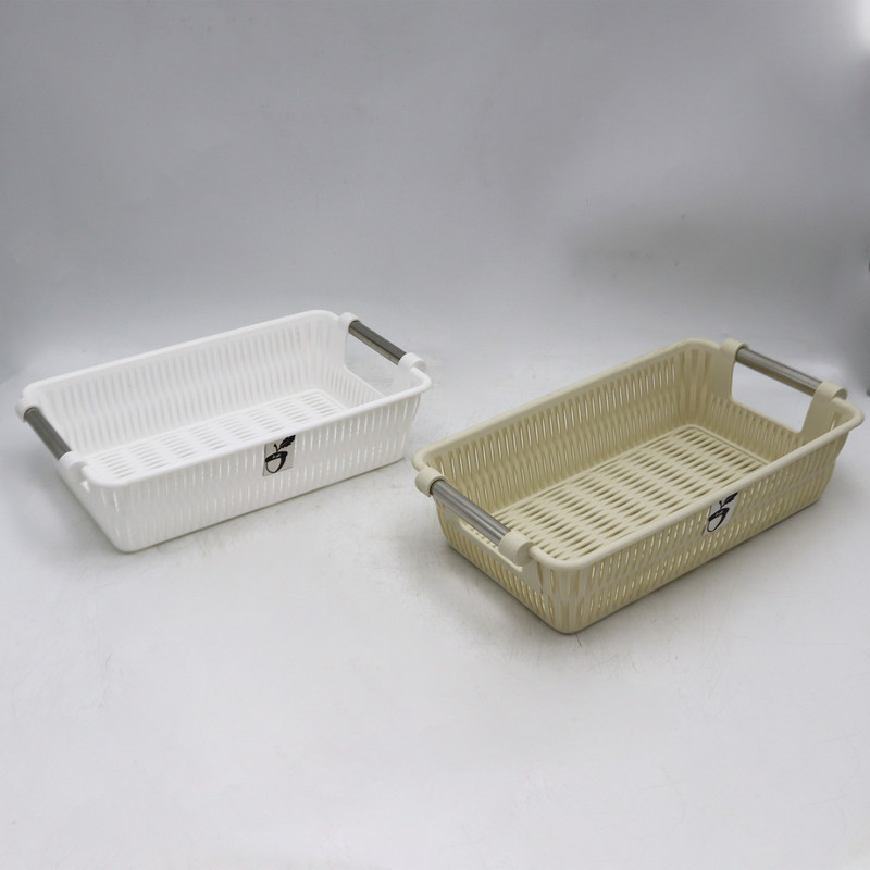 سبد آشپزخانه مدل بلوط طرح بامبو دسته استیل کد YPK-SIZE3-28CM