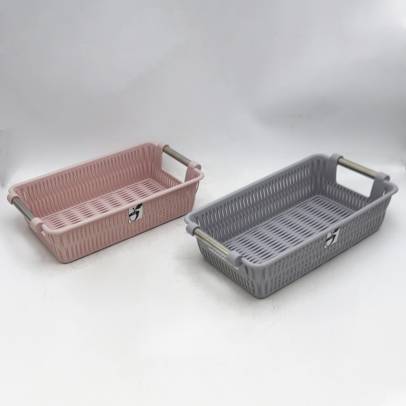 سبد آشپزخانه مدل بلوط طرح بامبو دسته استیل کد YPK-SIZE3-28CM