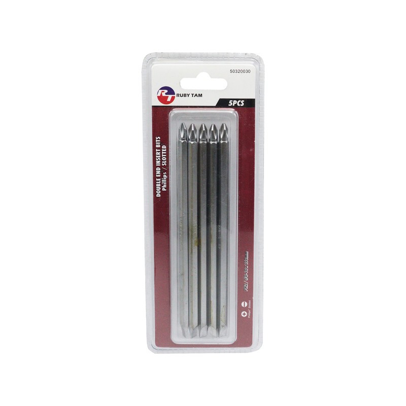 سری پیچ گوشتی یک سر چهارسو یک سر دو سو روبی تام مدل بیت خور کد YPB-PH2 8-10-150MM