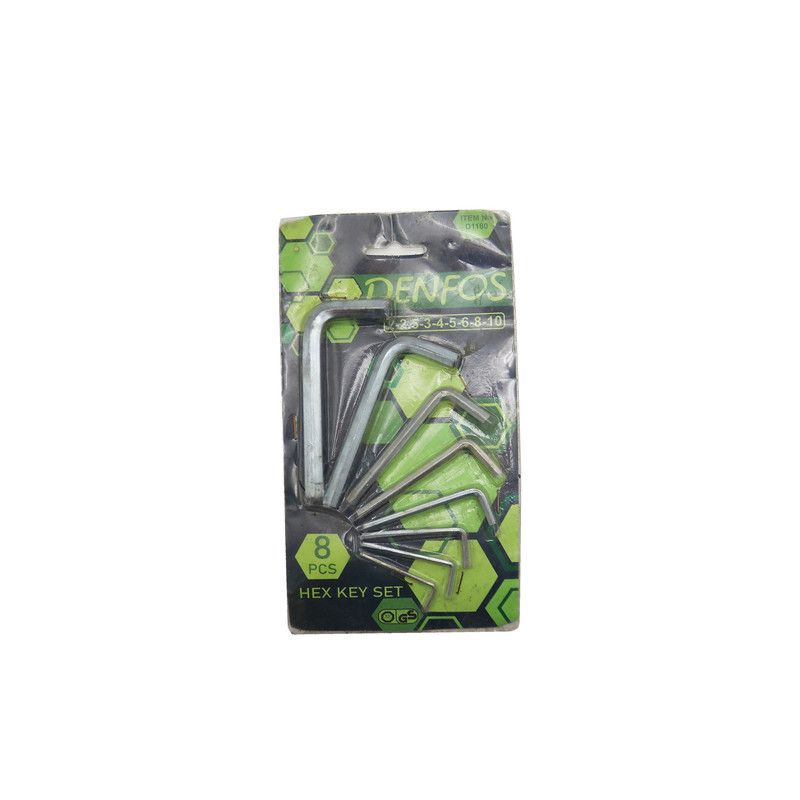 آچار آلن دنفوس مدل YP-D1180-2-10-8PCS مجموعه 8 عددی