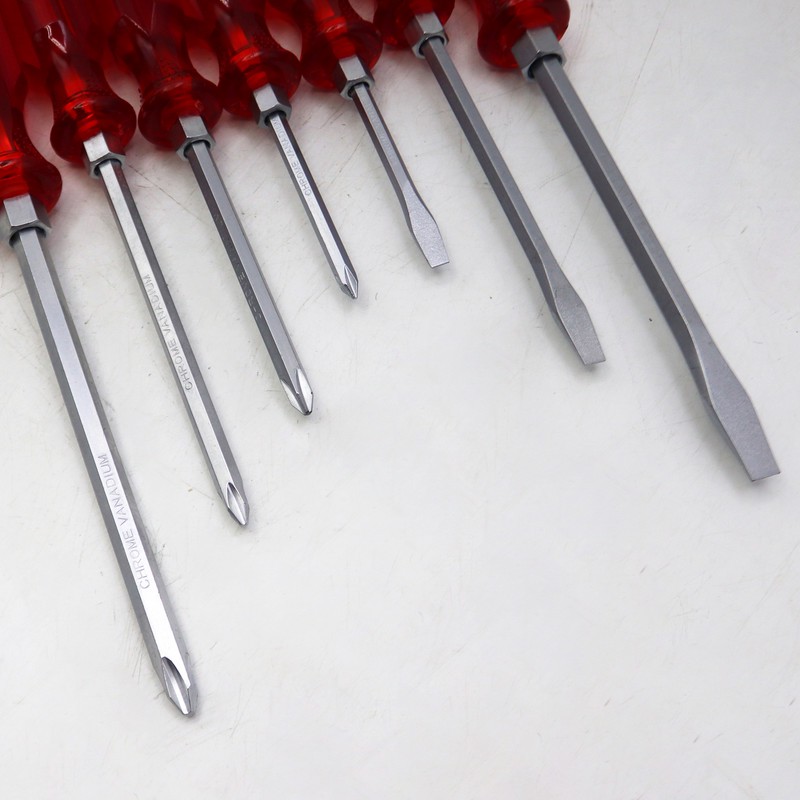 پیچ گوشتی ضربه خور دوسو و چهارسو اس تی ای مدل YP-07S مجموعه 7 عددی