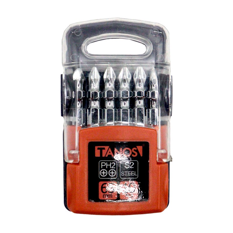 سری پیچ گوشتی دو سر چهار سو تانوس مدل YP-PH2 65MM مجموعه 10 عددی