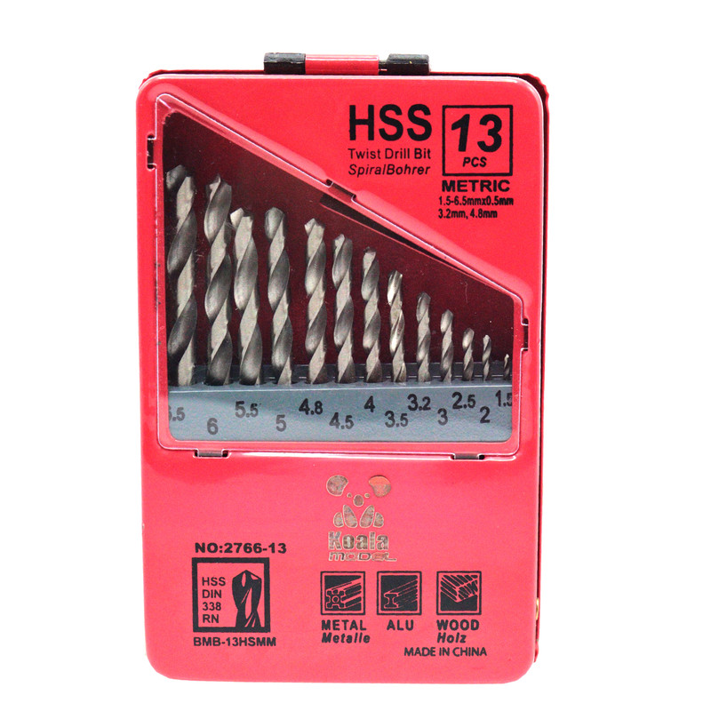 مته فلز مدل کوالا کد YPJM-2766-13-HSS13 مجموعه 13 عددی