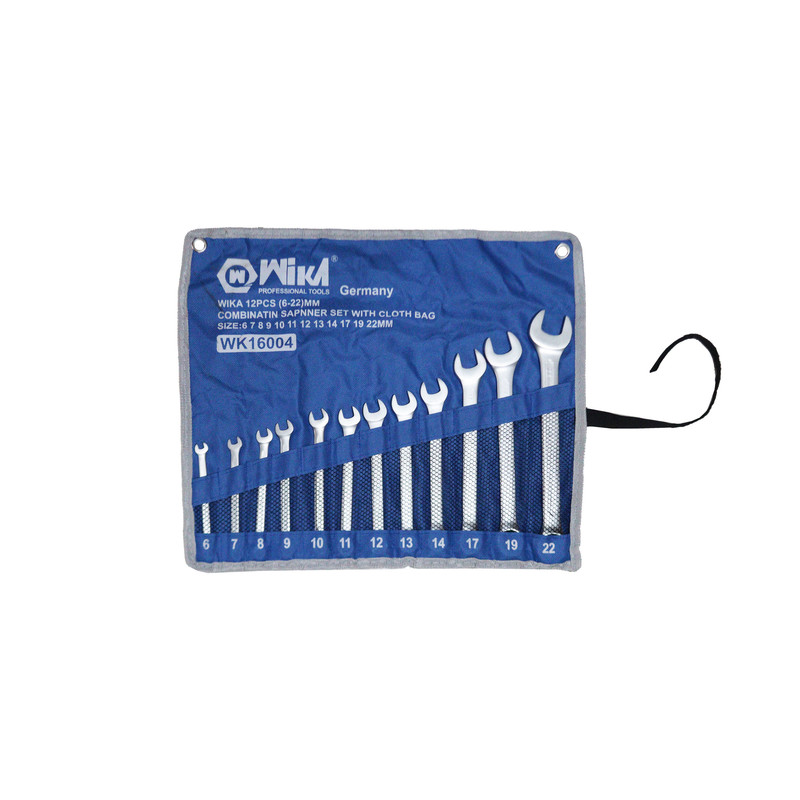 آچار یکسر تخت و یکسر رینگی ویکا مدل YP-WK16004-622MM مجموعه 12 عددی